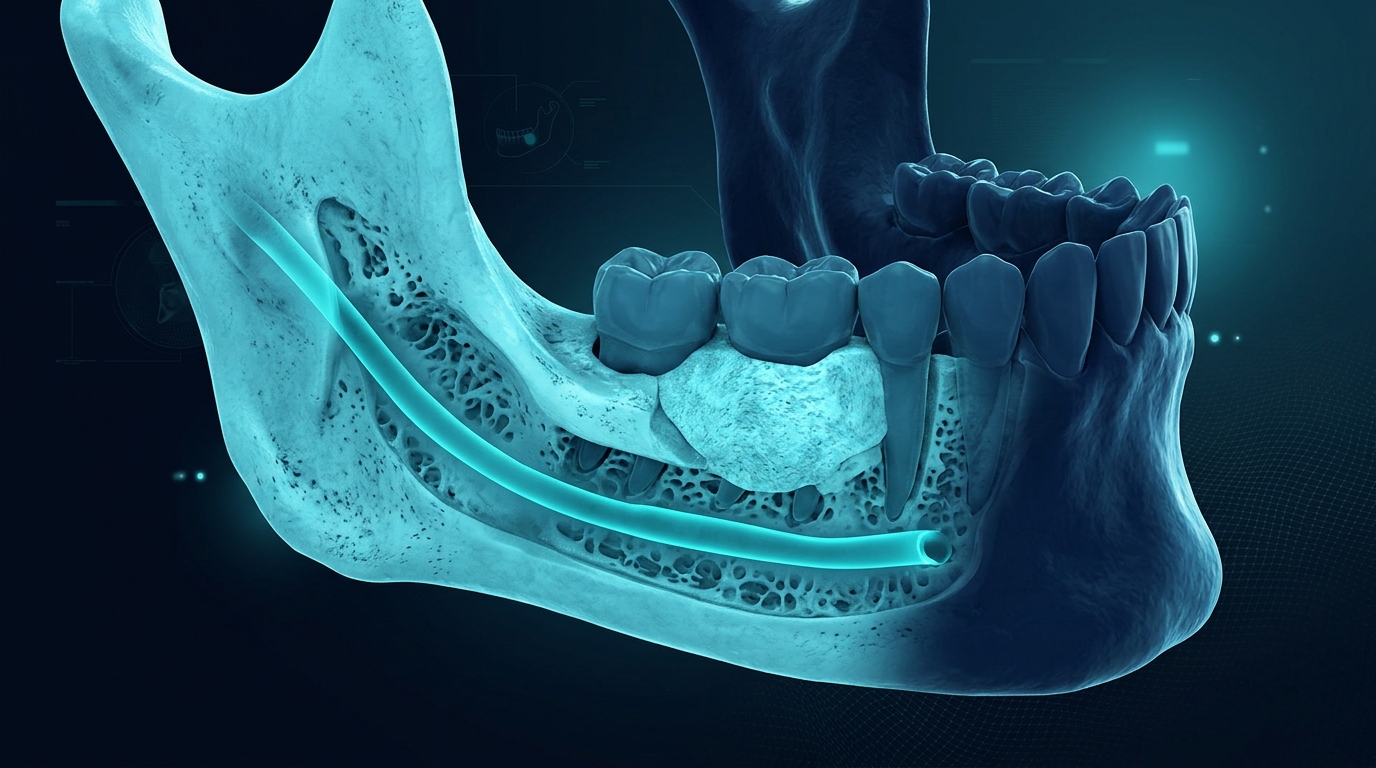 Mandibular bone regeneration and inferior alveolar nerve preservation