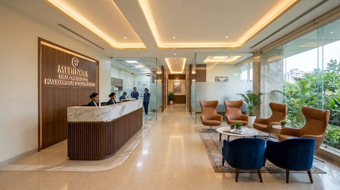 Medinova Clinic reception and patient lounge